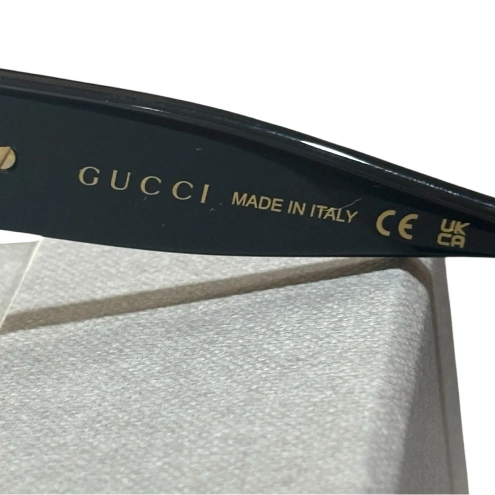 Gucci GG1029SA Black Oversized Square Sunglasses 57mm Gradient Lense #YoloLuxe - Picture 11 of 14